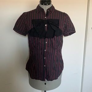 Forever 21 Twist stripe vintage blouse S / M